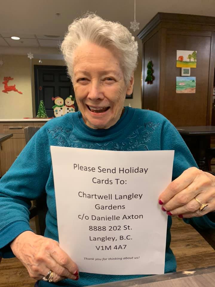 Residents are hoping to fill their walls with Christmas cards. Photo by Danielle Axton.