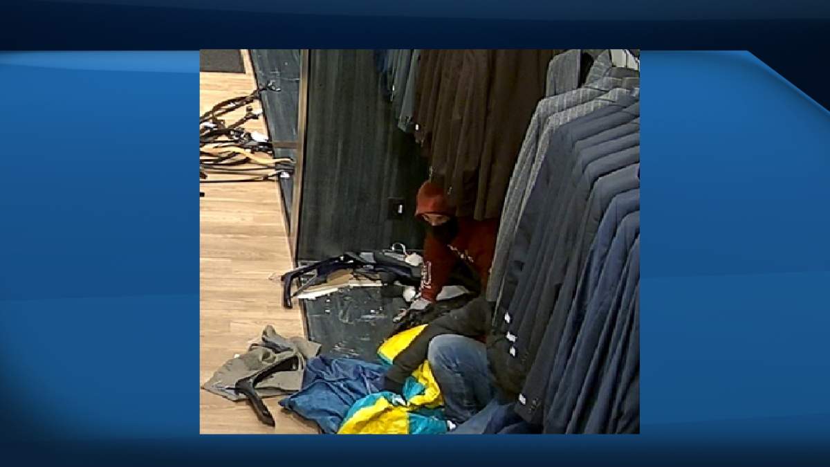 Video surveillance showed masked people inside Mr. Derk shortly after 3 a.m. Sunday, Dec. 20, 2020.