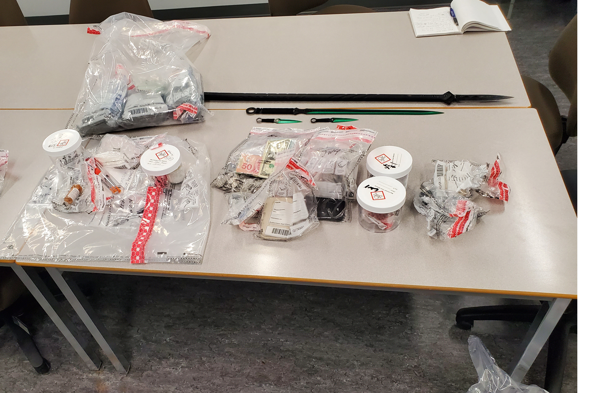 Waterloo Regional Police seized fentanyl, methamphetamine, morphine pills, marijuana and oxycodone pills in South Galt in Thursday.