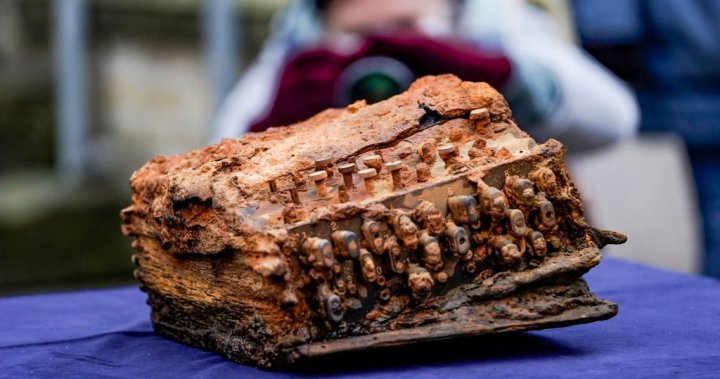 Divers recover legendary Nazi Enigma machine from Baltic Sea floor - National | Globalnews.ca