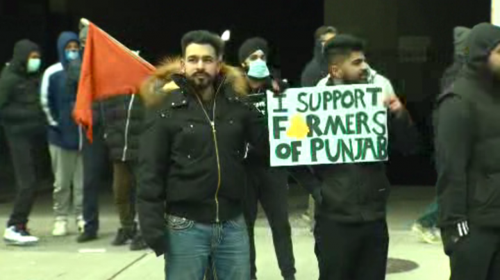 Demonstration held in Toronto in support of Indian farmers protesting new  agriculture laws | Globalnews.ca