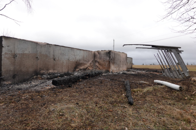 One of the buildings at Camp Nedooae, a Scouts Canada property in Nova Scotia that was destroyed by a fire on Dec. 25, 2020. 