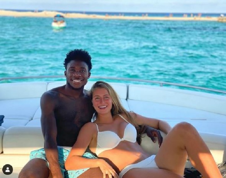 A photo from Jordyn Huitema's Instgram account showing her and Alphonso Davies together in Spain.