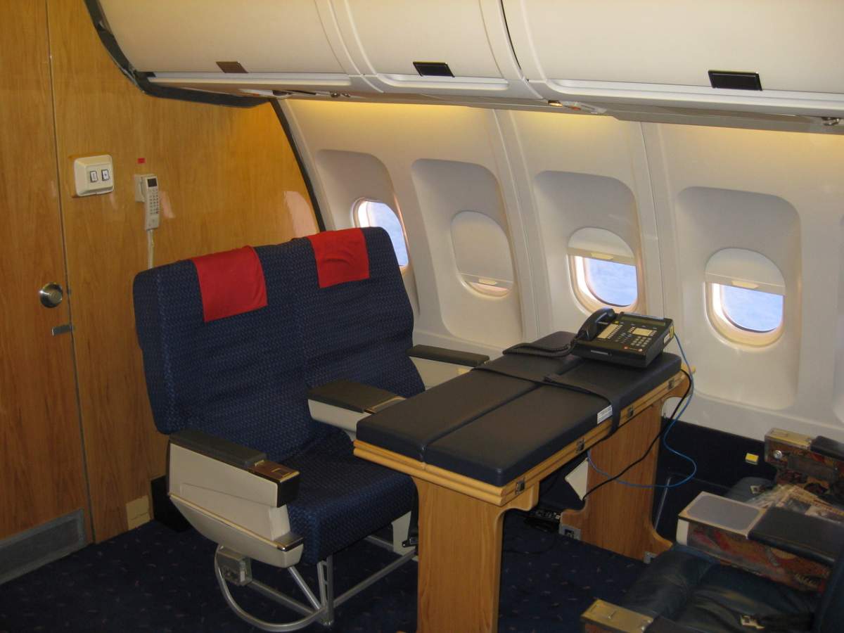 A view of the cabin used by the prime minister.