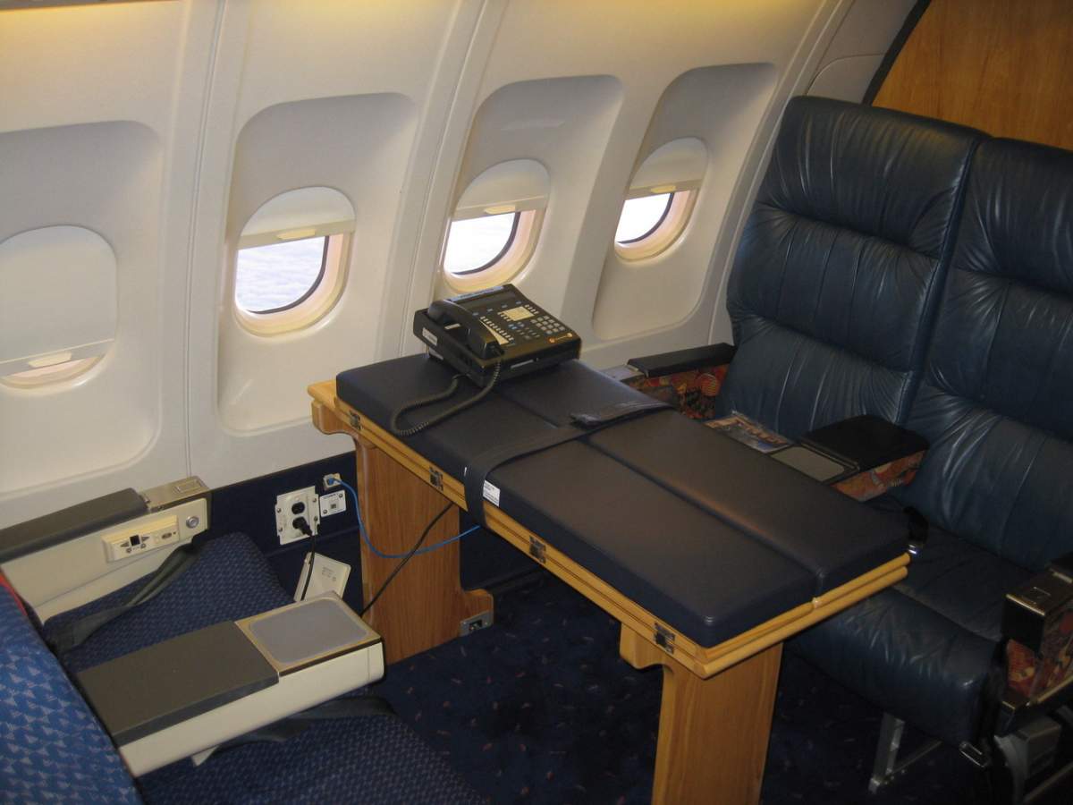 A view of the cabin used by the prime minister.