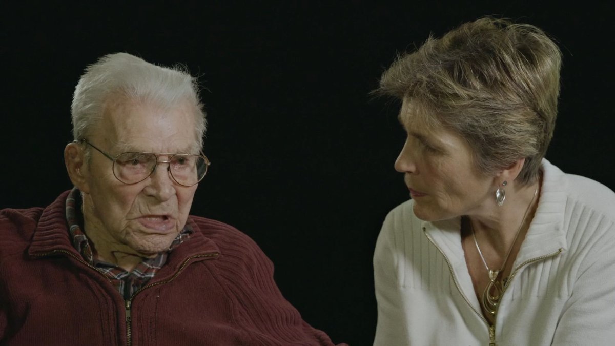 George and Pat Peterson in a still from The Fence.