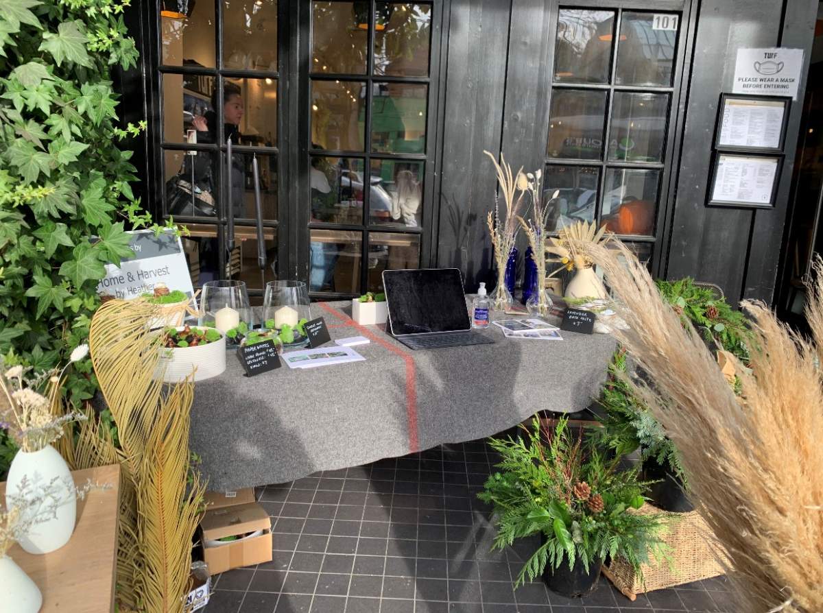 One of Home & Harvest by Heather’s pop-up markets.