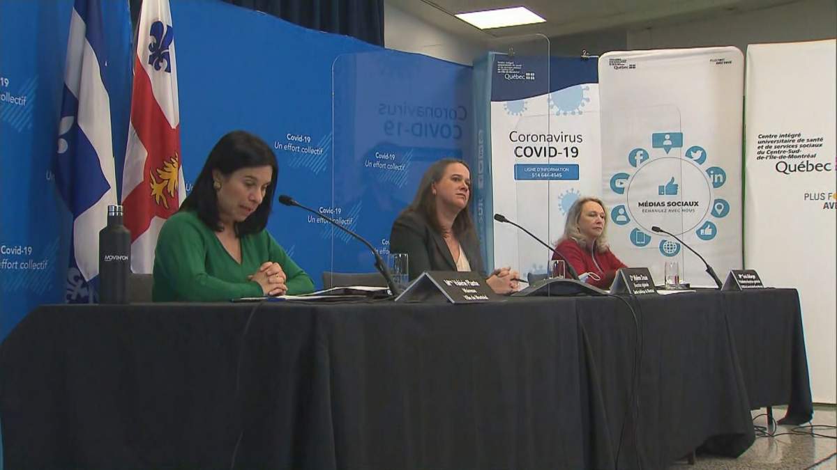Montreal officials provide update on coronavirus health crisis. Wednesday, Dec. 16, 2020.

