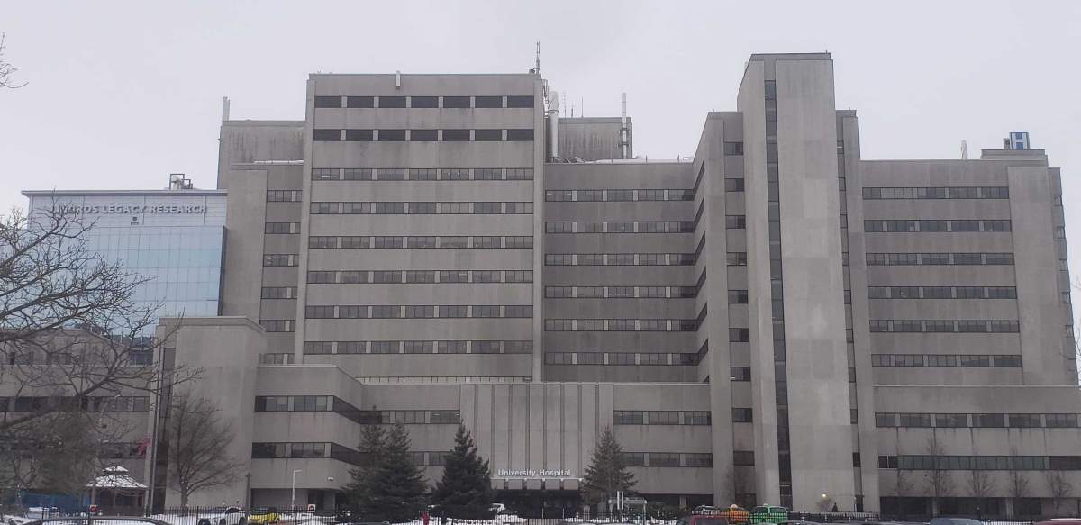 University Hospital in London Ont. Dec. 3, 2020