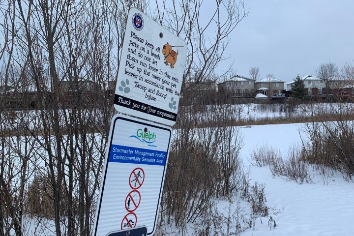 Guelph police respond to skaters on cracking ice of stormwater pond