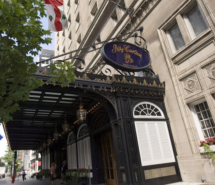 The entrance to the Ritz-Carlton Hotel is shown Wednesday, June 25, 2008 in Montreal. 