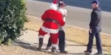 'Get him, Santa!' Undercover Claus, elf help nab car theft suspects