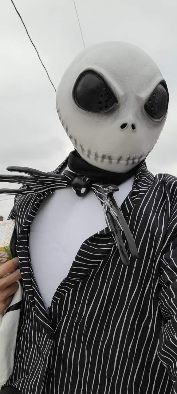 London man dresses up as Jack the Skeleton from Nightmare before Christmas