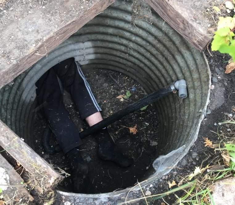Portage la Prairie RCMP found their runaway suspect trapped in this tunnel. 