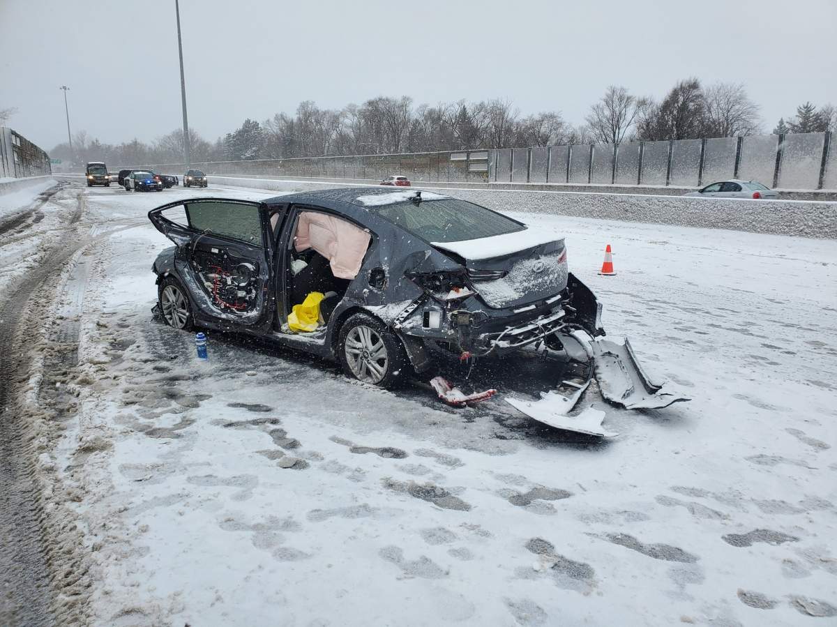 A woman was killed on Highway 7/8 on Tuesday morning.