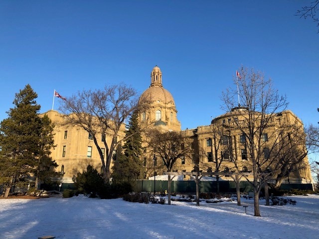 The Alberta Legislature in Edmonton on Jan. 16, 2021.