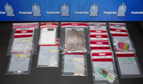 Fredericton police seized these items, including an undisclosed quantity of what they believe to be meth on Jan. 7. 