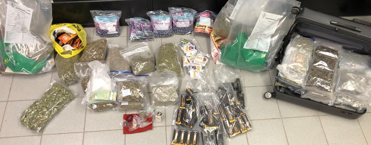 Peterborough County OPP seized cannabis and other drugs during a RIDE program in Norwood on Monday night.