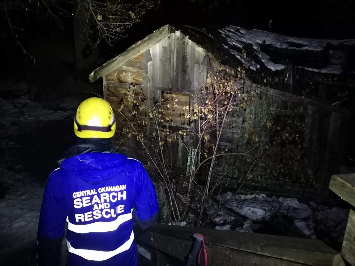 Central Okanagan Search and Rescue says it received a call for help on Tuesday for a person in medical distress in the Fintry area.