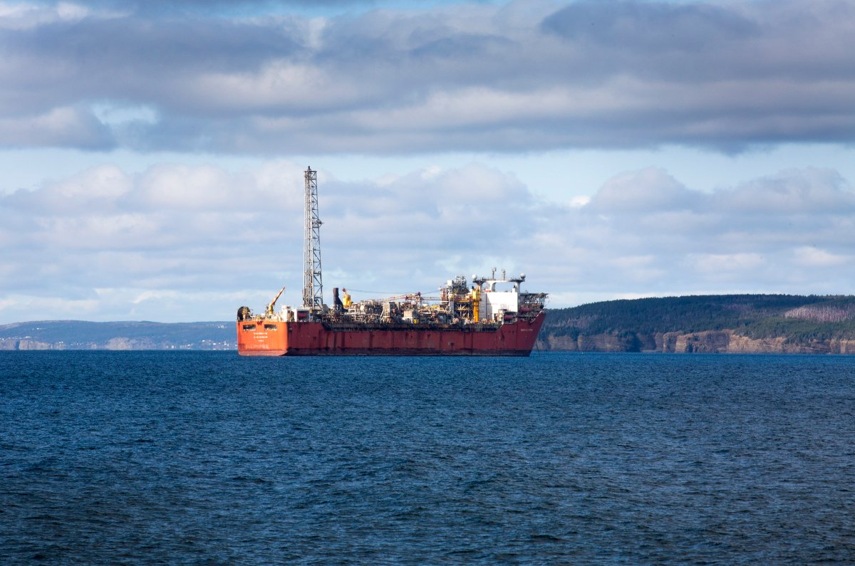 The Terra Nova FPSO is shown anchored in Conception Bay, Newfoundland and Labrador on Friday, October 23, 2020.  THE CANADIAN PRESS/Paul Daly.