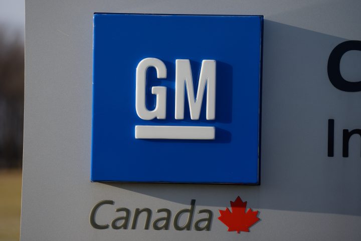 File photo. A General Motors Canada sign.
