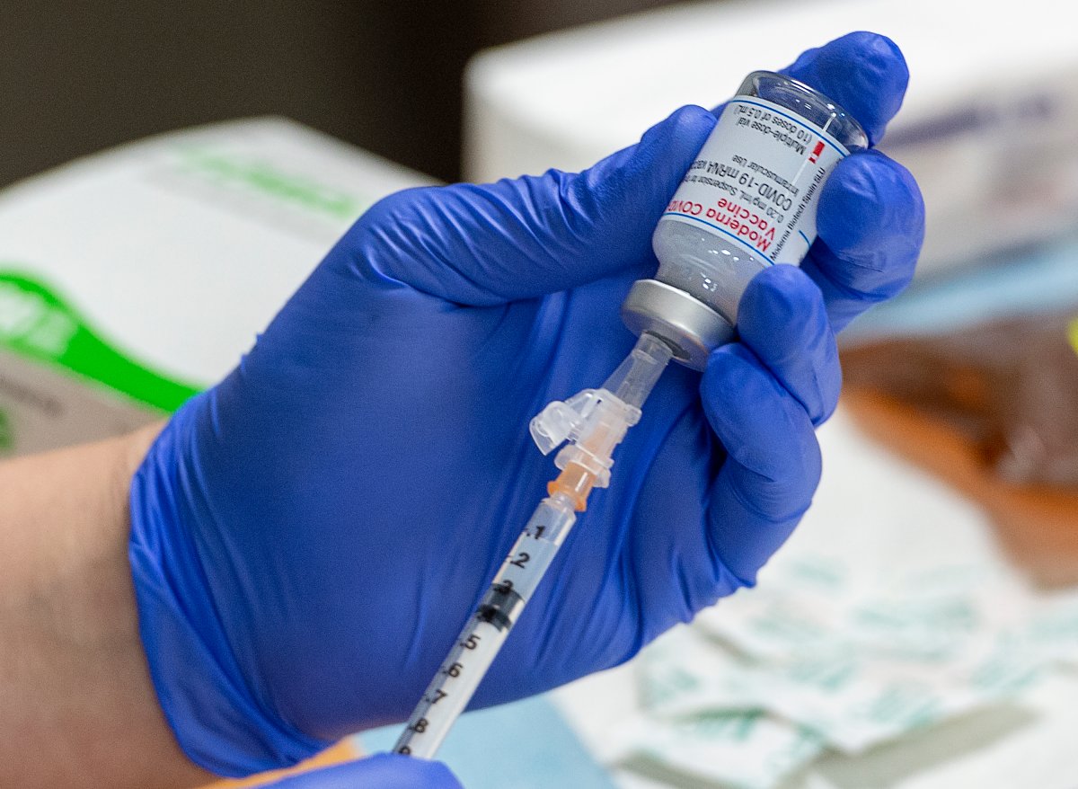 The Moderna COVID-19 vaccine was delivered to Peterborough Regional Health Centre on Monday morning.