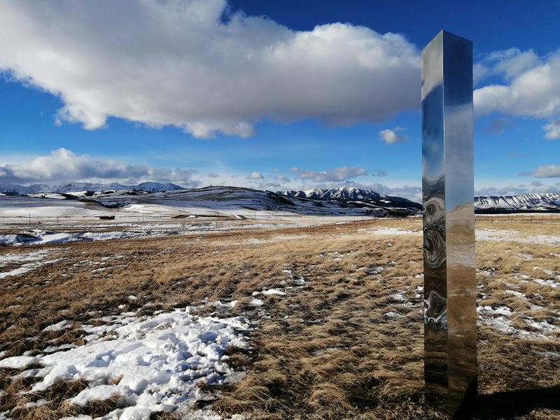 A monolith in Alberta is shown.