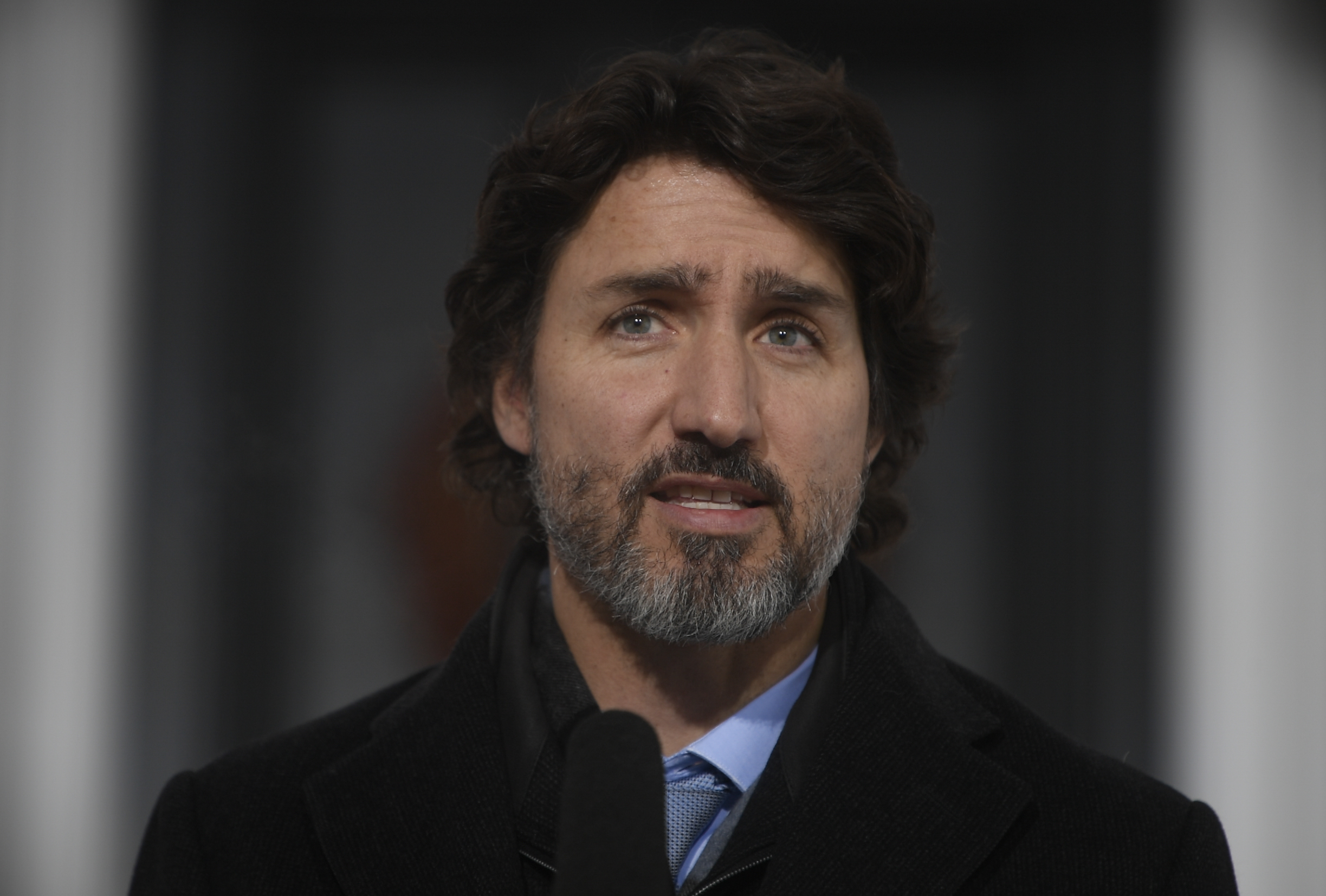 Prime Minister Justin Trudeau speak to the media about the COVID-19 virus in Ottawa, Friday January 15, 2021. THE CANADIAN PRESS/Adrian Wyld