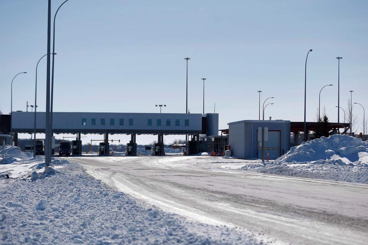 The Canada U.S. border crossing near Emerson, Man. 