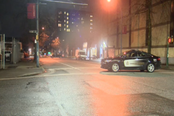 Two men have been charged over a standoff with police on Vancouver's Downtown Eastside in early January.