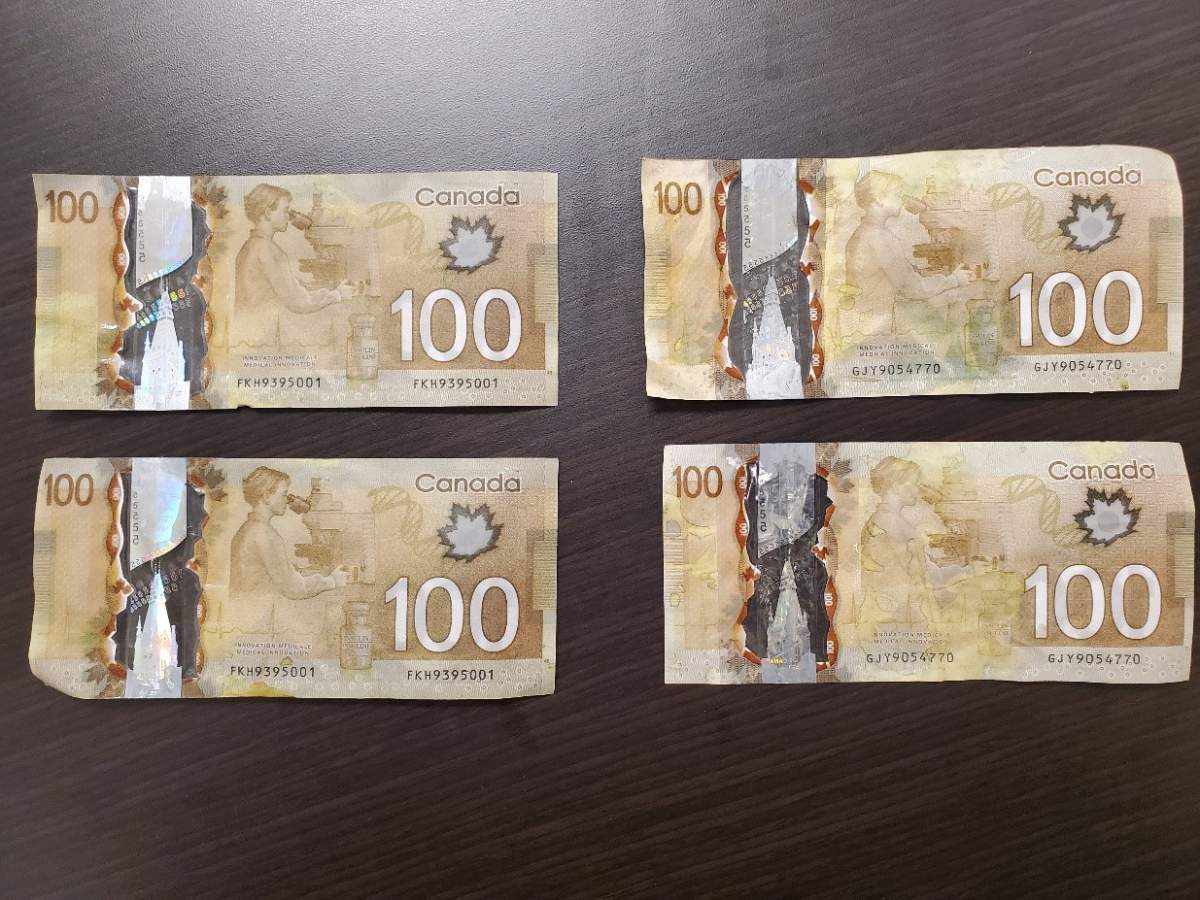 Cobourg police are investigating the use of counterfeit $100 bills at businesses.