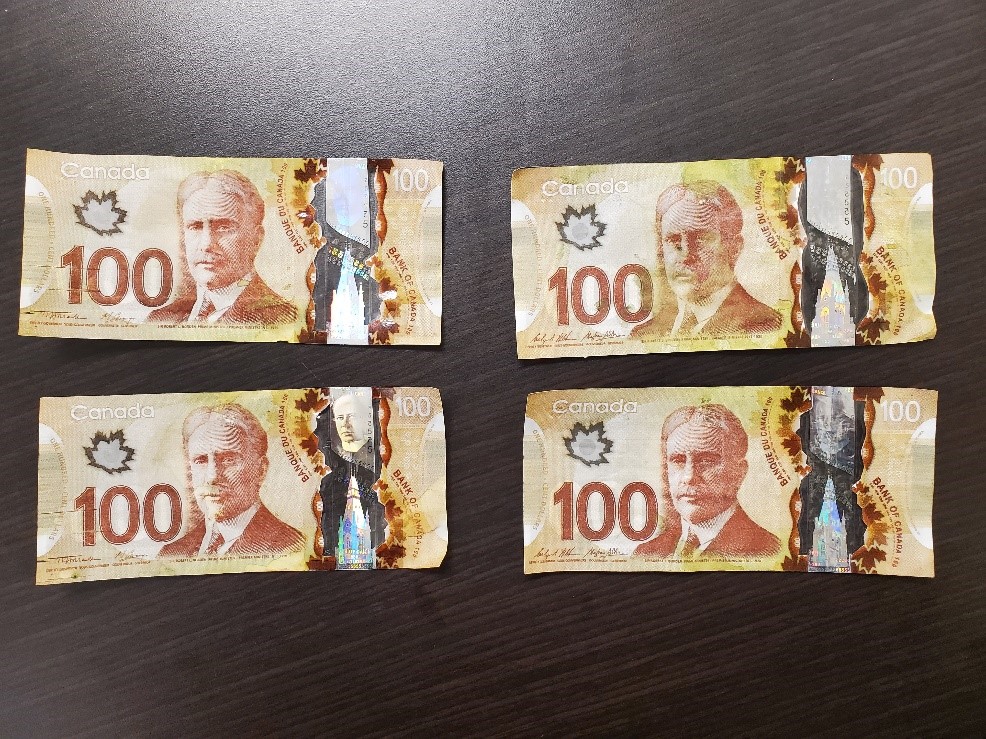 Cobourg police are investigating the use of counterfeit $100 bills at businesses.