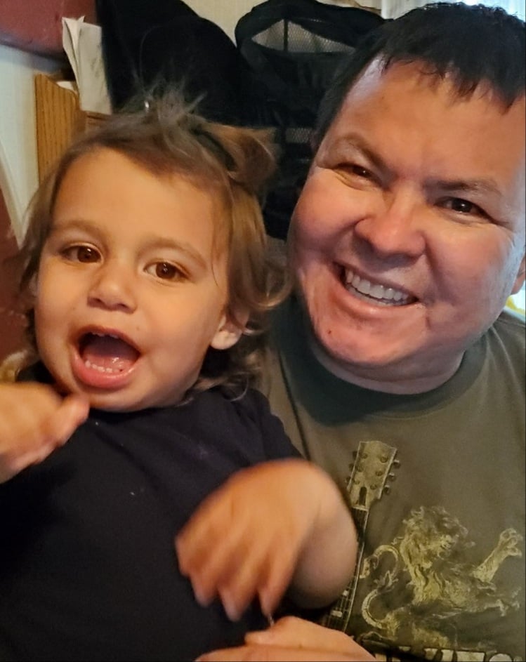 Dion McCallum with his grandson, Lincoln Campiou-McCallum-Pegg in an undated photo.