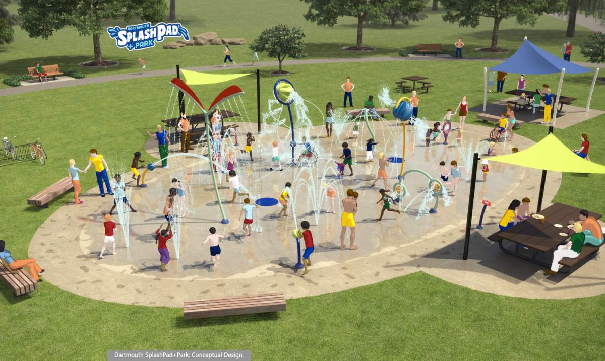 A project proposal for Shirley’s Splash Pad is seen.