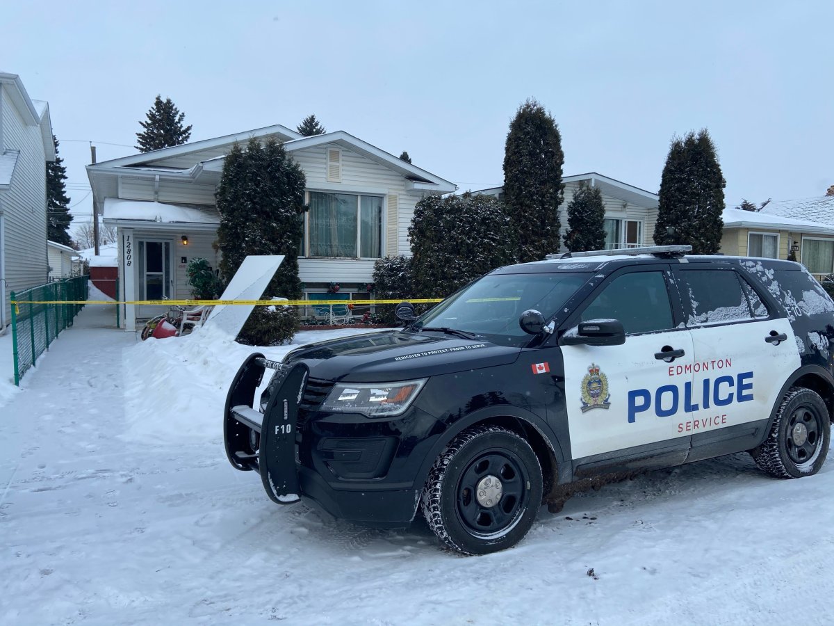 Edmonton homicide detectives investigate man's death on the northwest end of the city, Sunday, Jan. 24, 2021. 