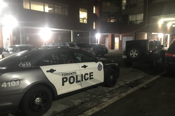 The stabbing happened at a Eglinton Avenue East property Wednesday afternoon.