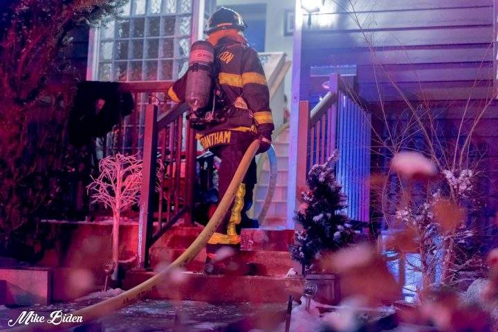 One person was sent to hospital for smoke inhalation.