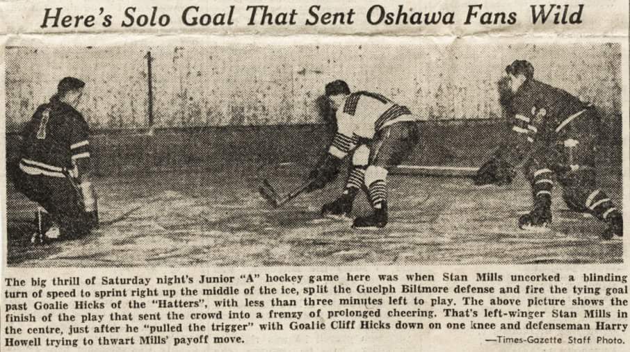 As a young man, Stanley Mills played high-level hockey with the Oshawa Generals.