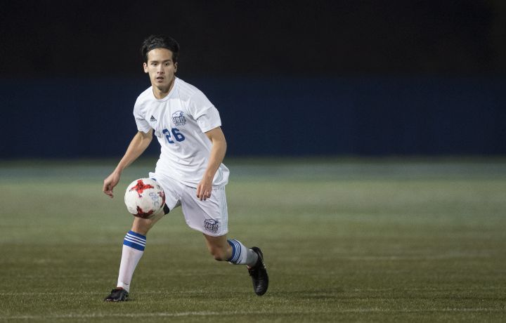 FC Edmonton took UBC midfielder Thomas Gardner, shown in this Nov. 2, 2019 handout image, first overall in Friday's CPL-U Sports draft. The 22-year-old Gardiner was one of four Thunderbirds taken in the two-round draft. 
