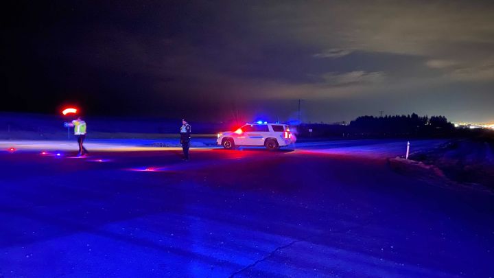 Highway 16A was shut down in both directions west of Stony Plain on Thursday evening after police said a man walking on the road was killed when he was hit by a vehicle.