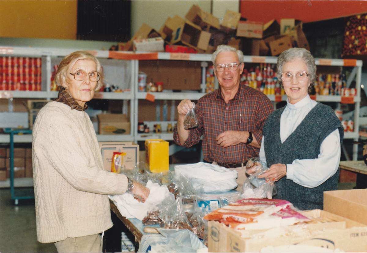 Edmonton’s Food Bank volunteers in an undated photo.