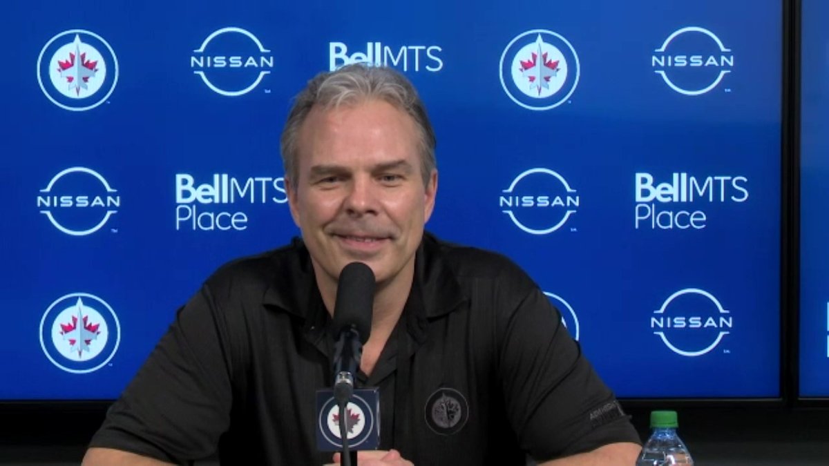 Winnipeg Jets GM Kevin Cheveldayoff speaks to reporters via zoom call. 