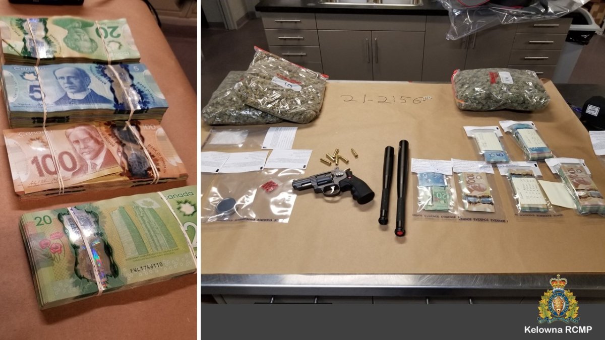 Kelowna RCMP say a drug bust along the 1000 block of Prior Road South yielded suspected, but unlisted amounts of methamphetamine, fentanyl, and cannabis.