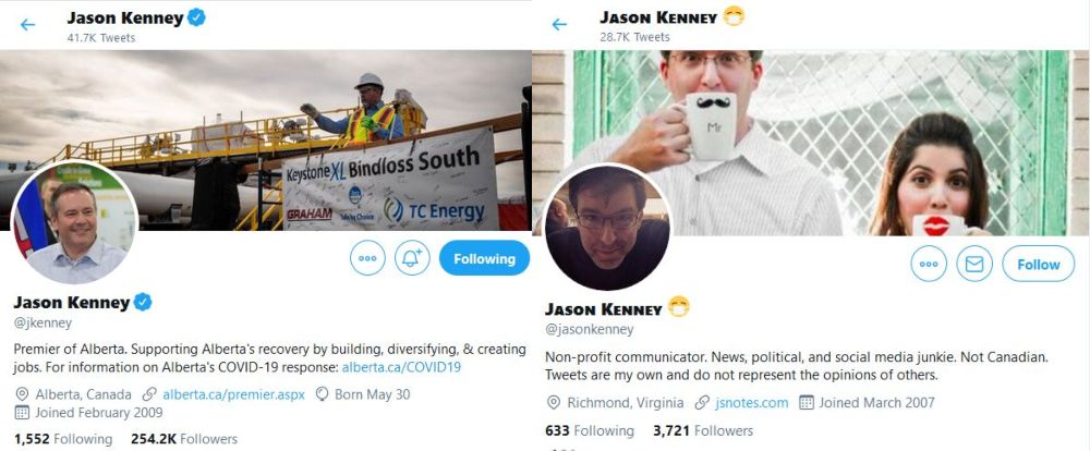 A tale of two Jason Kenneys: Virginia man often mistaken for Alberta premier on Twitter - image