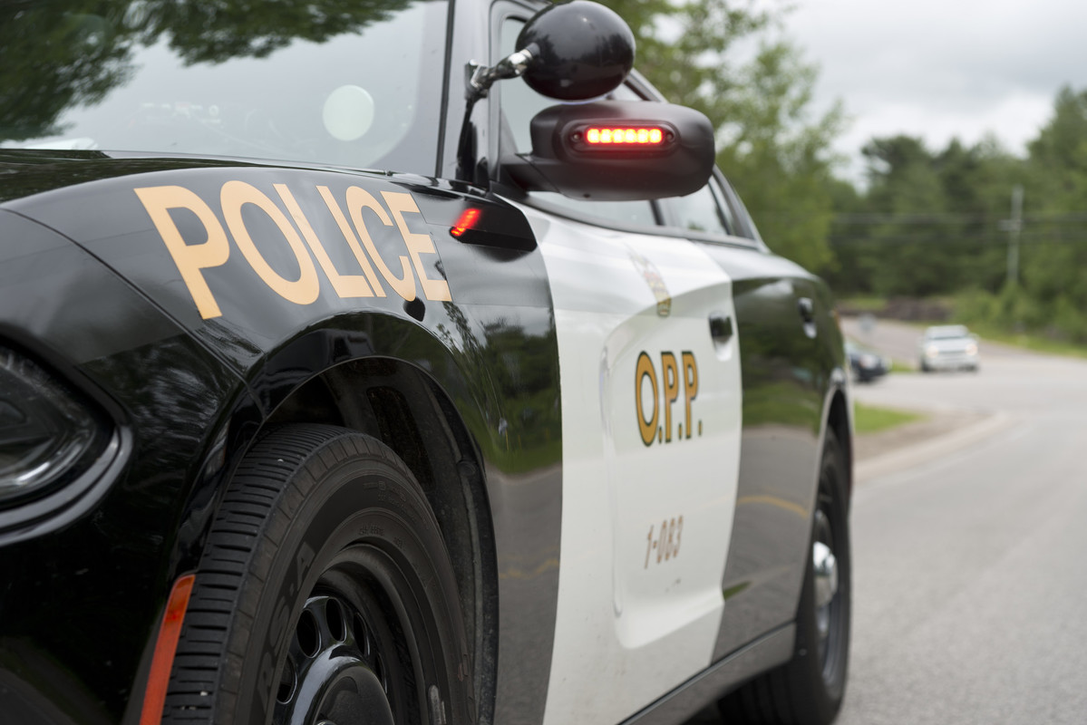 According to the OPP, a driver fled the scene of a traffic stop and struck two police cruisers in the process.