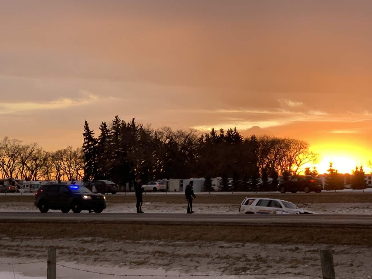 An RCMP officer was taken to hospital following an incident that involved a police pursuit near Vermilion, Alta.