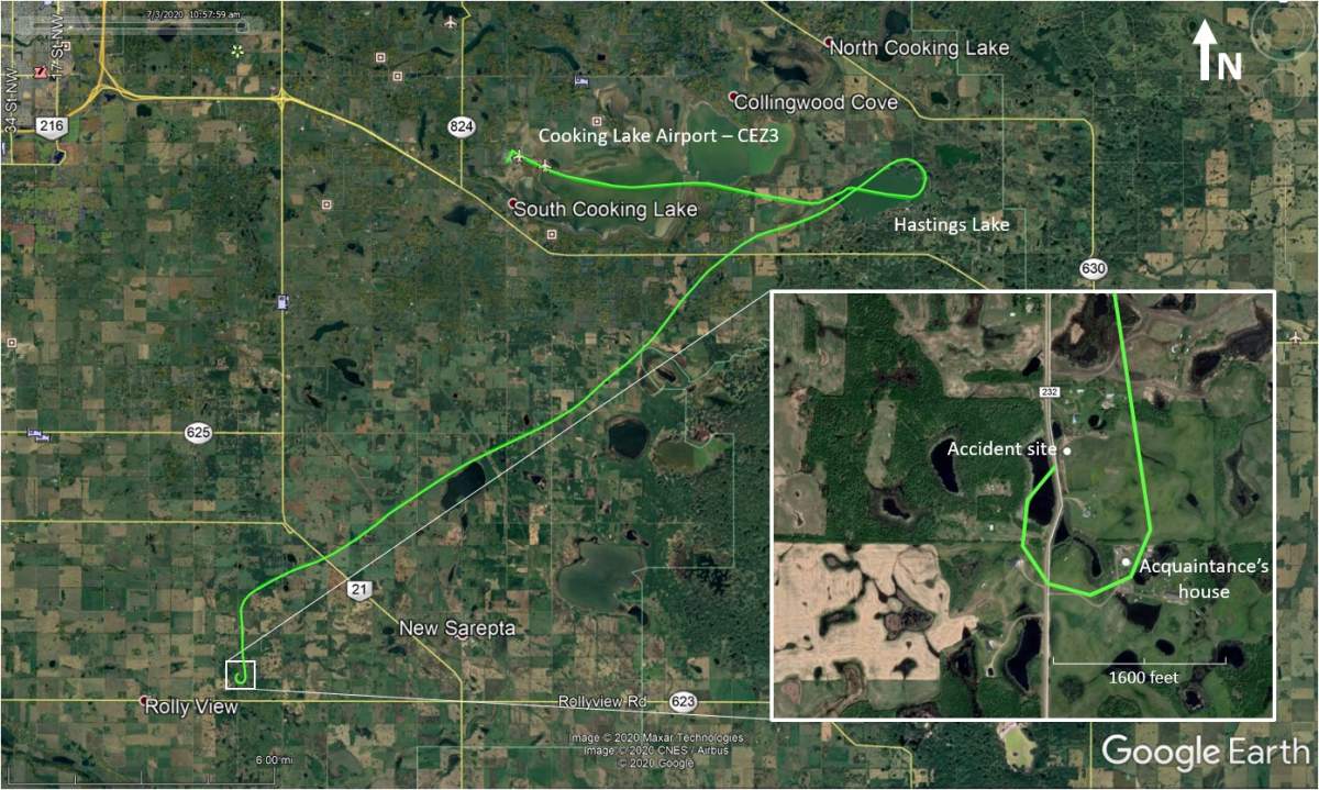 TSB says plane that crashed near Edmonton, killing 3 people, caused by stall during turn - image