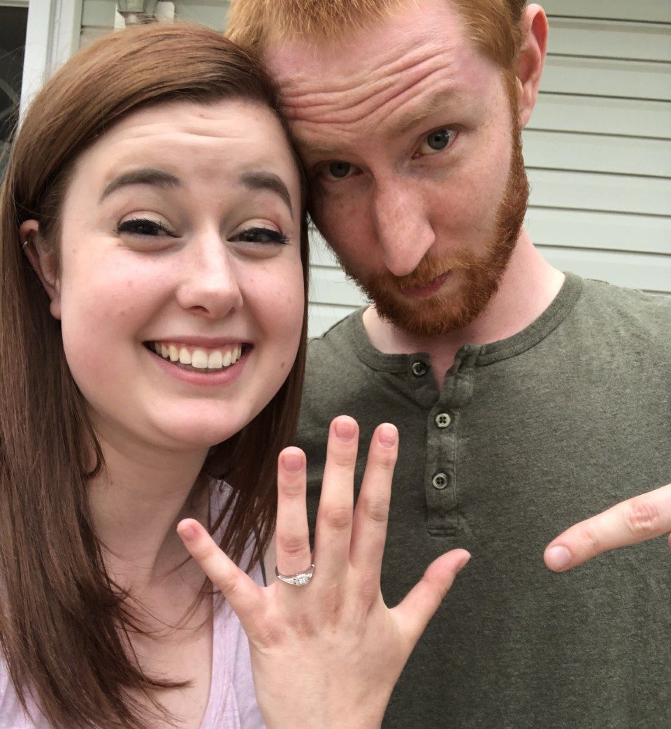 Taylor Hollinshead and her fiancé Tyler MacDonald.