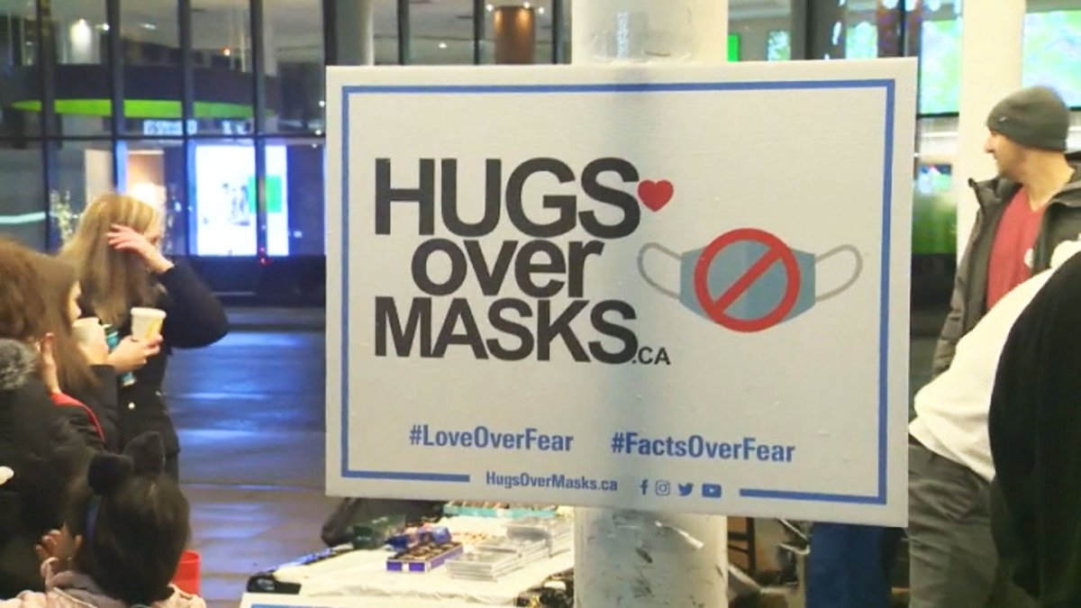 ‘Hugs Over Masks’ protesters charged after Sunday demonstration at Hamilton city hall - image