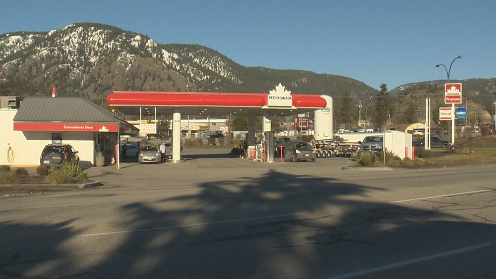 West Kelowna RCMP say witnesses saw two vehicles speeding along Ross Road, with shots later heard from a gas station parking lot.